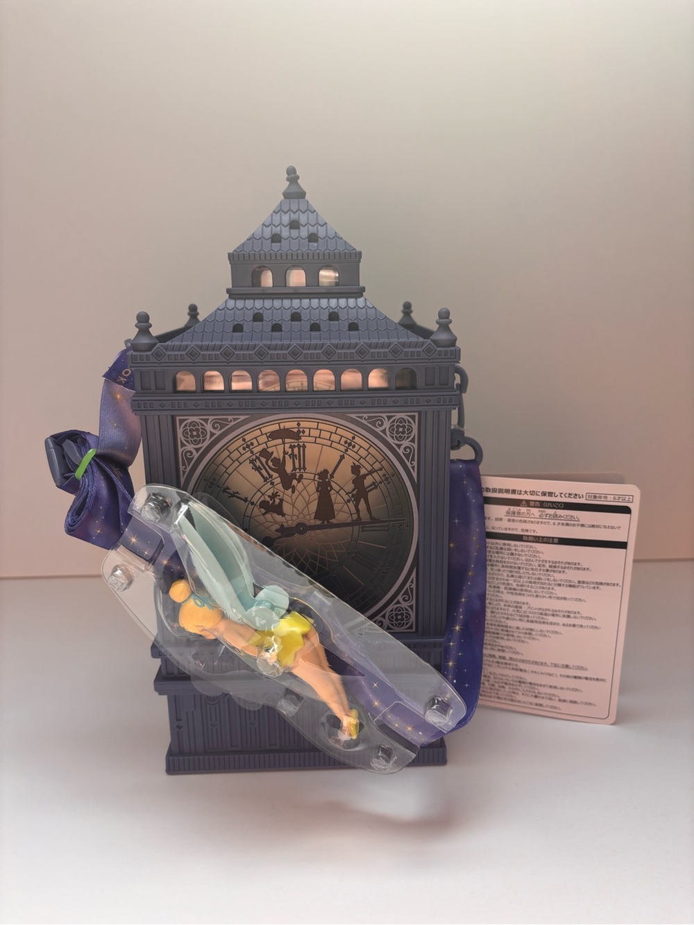 DISNEY JAPAN - Tinker Bell Themed Decorative Clock Popcorn Bucket - Blue